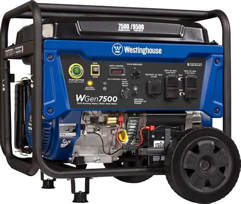 ( 4018) Model# WGen5300sc <b>Westinghouse</b> 6,600-Watt Gas Powered Portable <b>Generator</b> with <b>Electric</b> Start, Transfer Switch Outlet and CO Alert Sensor Compare More Options Available ( 4291) Model# WGen3600cv <b>Westinghouse</b> 4,650-Watt Gasoline Powered RV-Ready Portable <b>Generator</b> with Recoil Start and CO Alert Sensor Compare More Options Available ( 9047). . Westinghouse electric generator